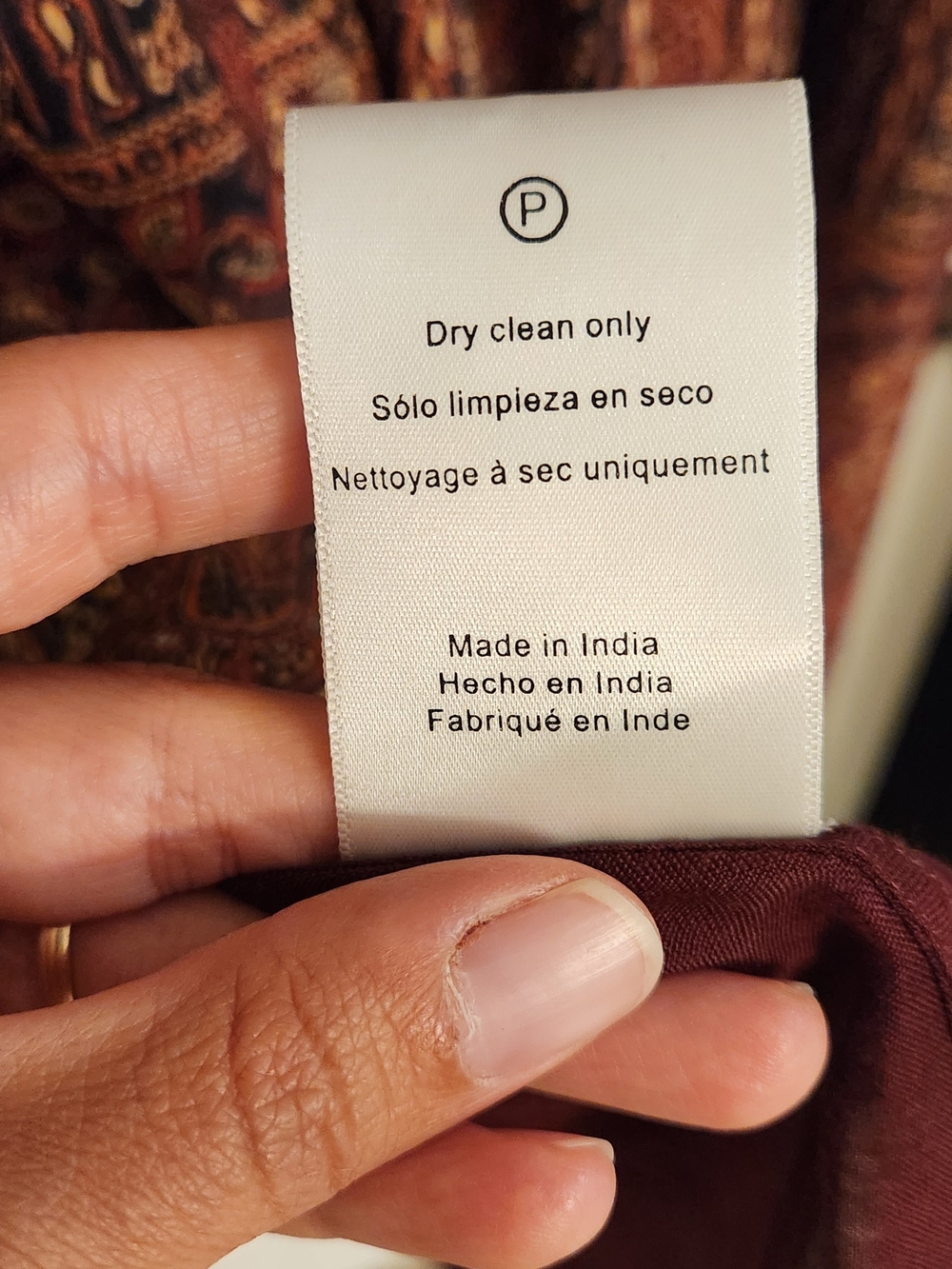 Anthropologie Pinnacle Made In India Detailed W Silk Fall Vibes High-Low Midi - Picture 8 of 15